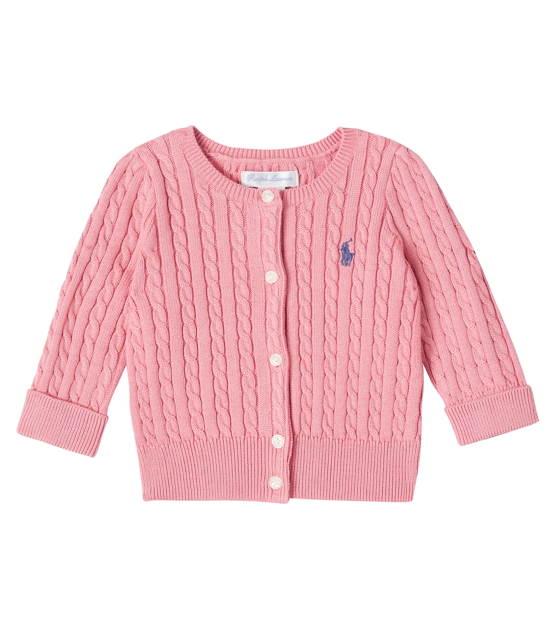 

Детский кардиган из хлопка с узором "косичка" Polo Ralph Lauren Kids, Faded Peony w/ Navy PP