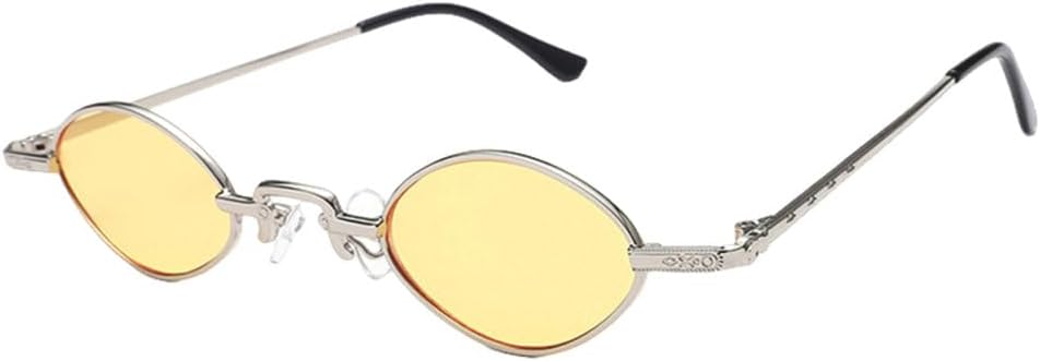 

LVTFCO Ретро маленькие красные круглые солнцезащитные очки для женщин в винтажном стиле с металлическим оправой овальной формы, солнцезащитные очки с защитой от УФ-излучения UV400, C6