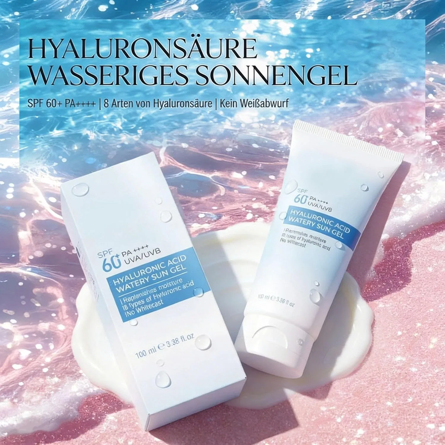 Минеральный солнцезащитный крем для лица SPF 60 с центеллой и гиалуроновой кислотой Barevel — фото 2