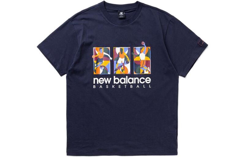 

Футболка мужская темно-синяя New Balance, темно-синий