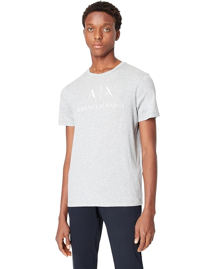 

Футболка Armani Exchange Logo Printed, цвет B09B Heather Grey