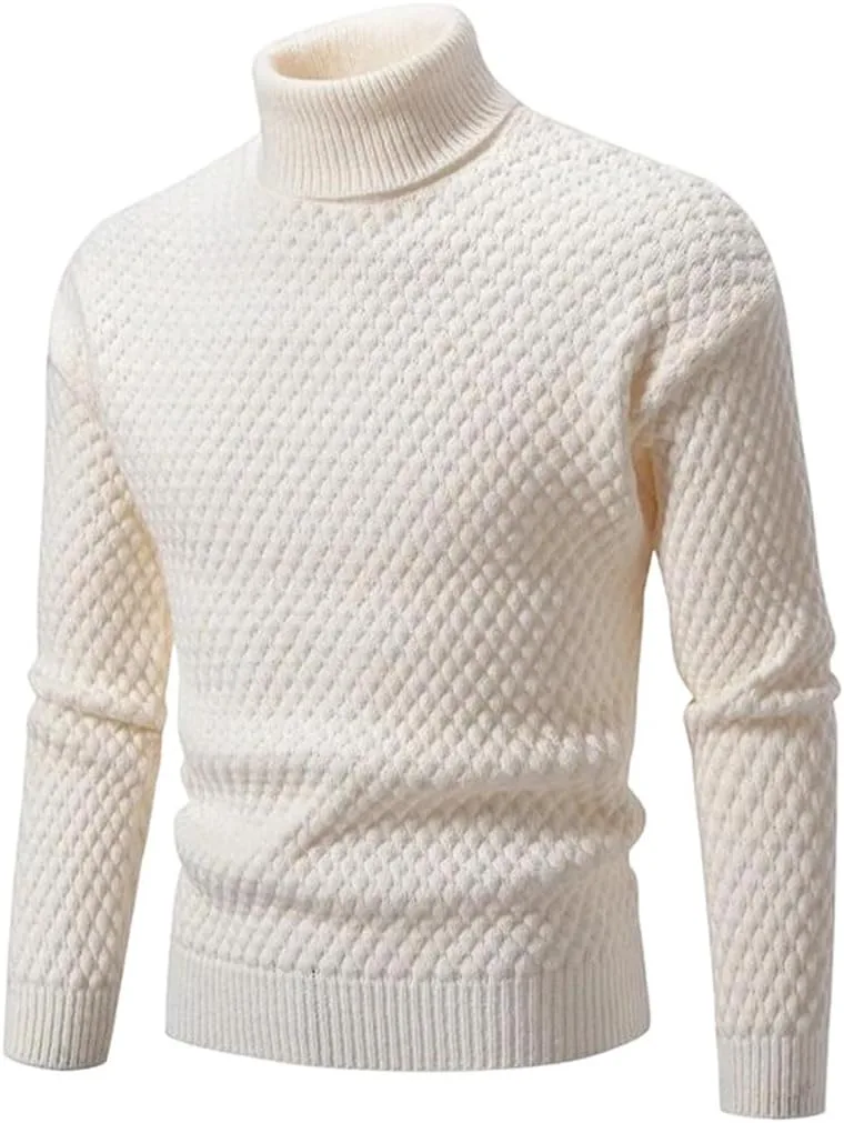 

Мужской зимний водолазный свитер теплый вязаный пуловер