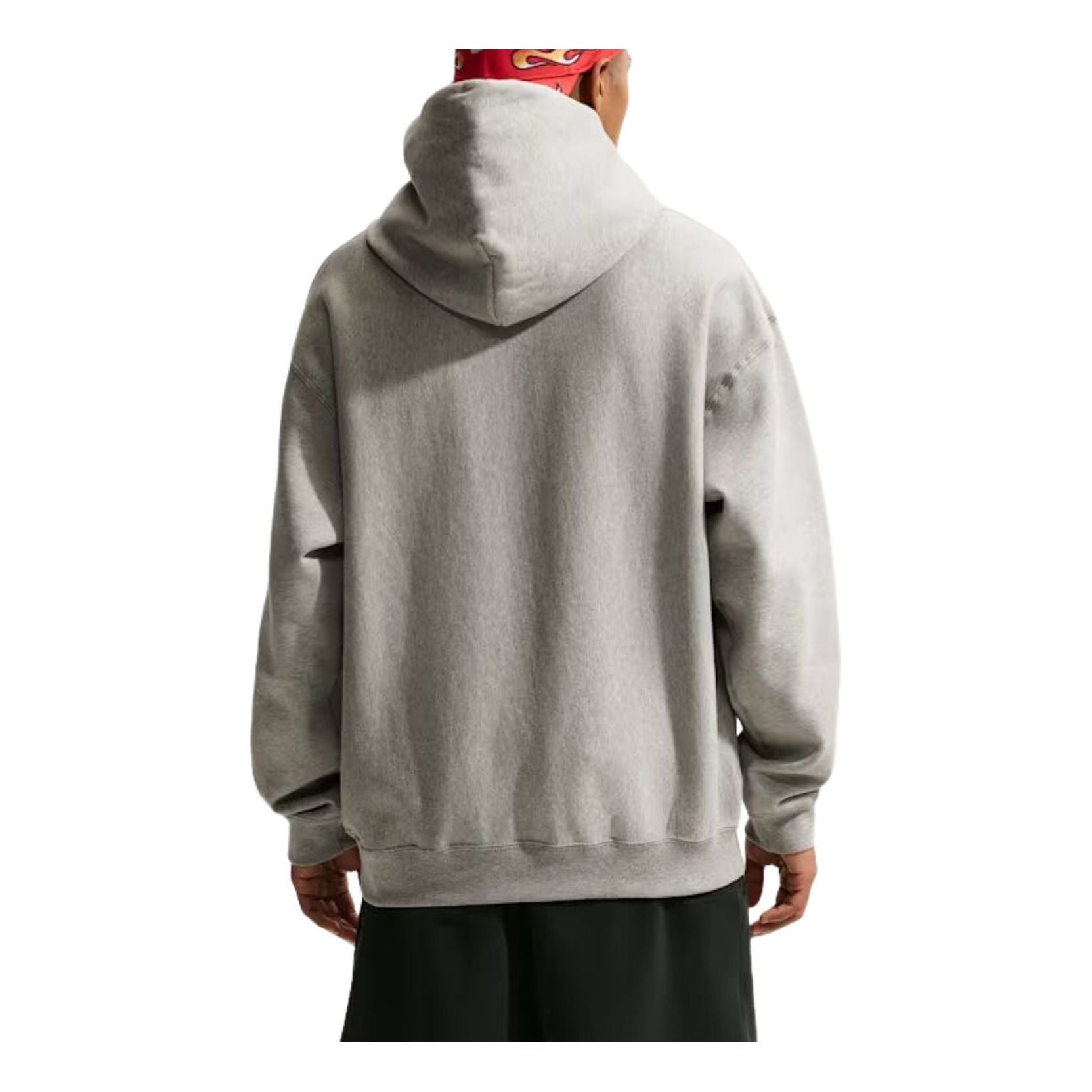 Толстовка Nike Solo Swoosh из флиса, цвет «Темно-серый меланж» — фото 2