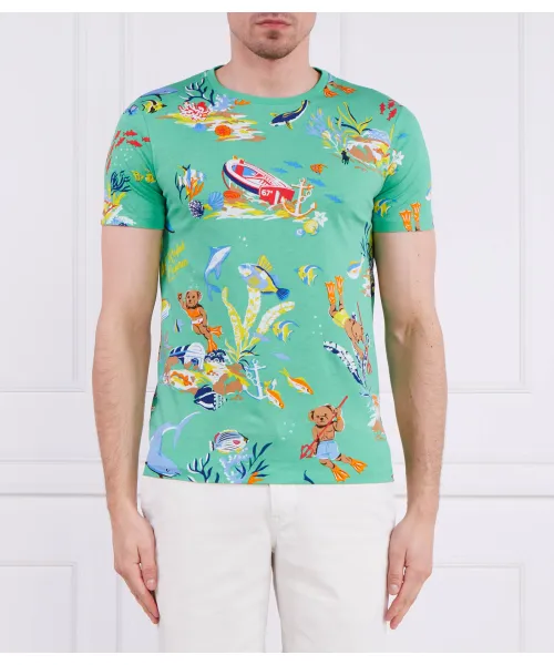 

Футболка Slim fit Polo Ralph Lauren, зеленый