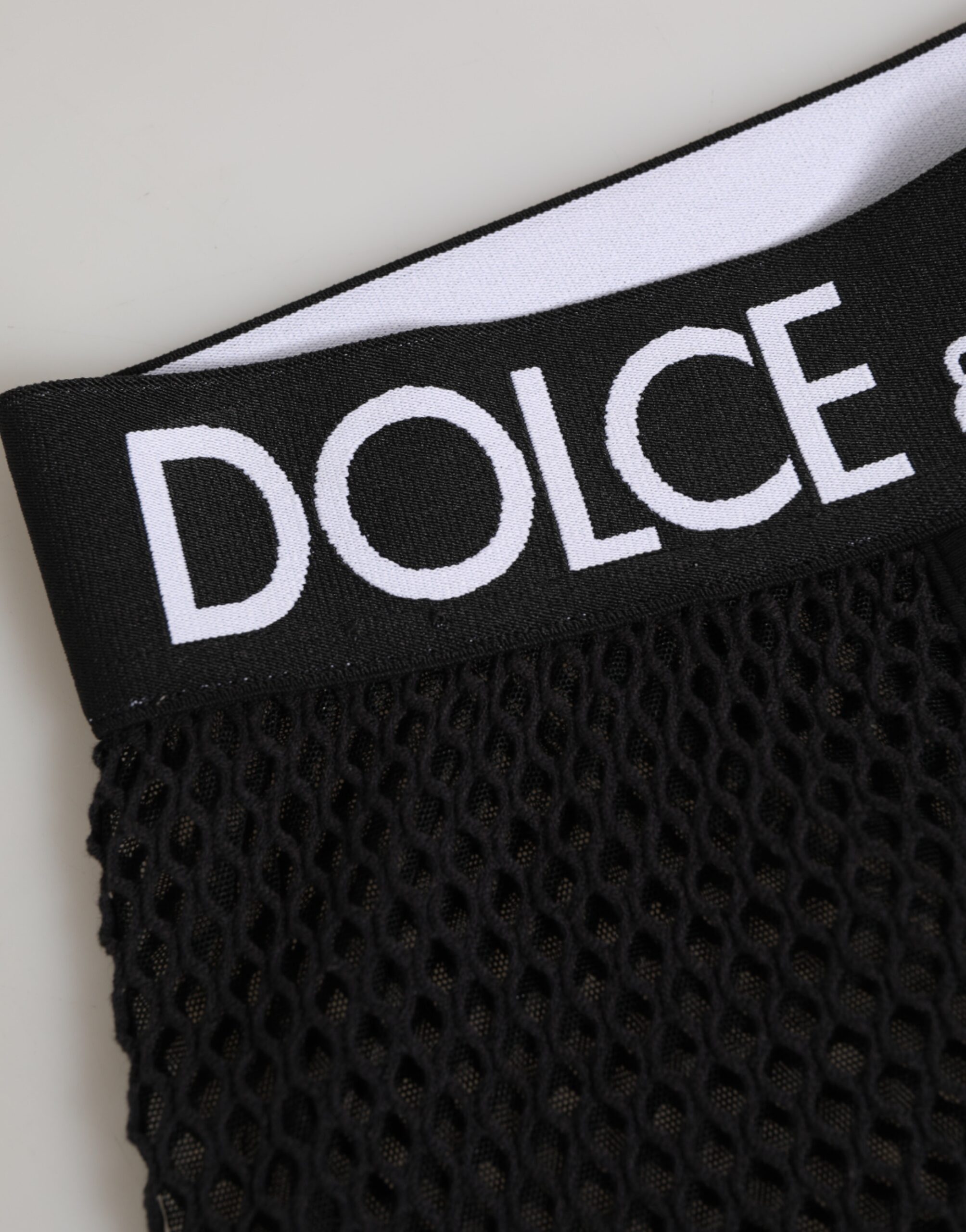 Черные хлопковые шорты с логотипом, брюки миди, нижнее белье Dolce & Gabbana, черный — фото 3