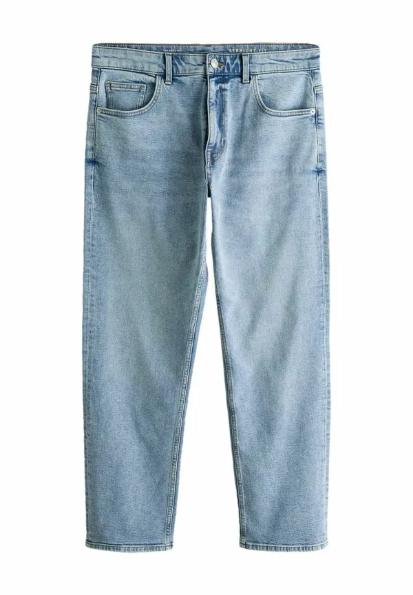 С эластичными джинсами прямого кроя Next, Bleach Blue Denim