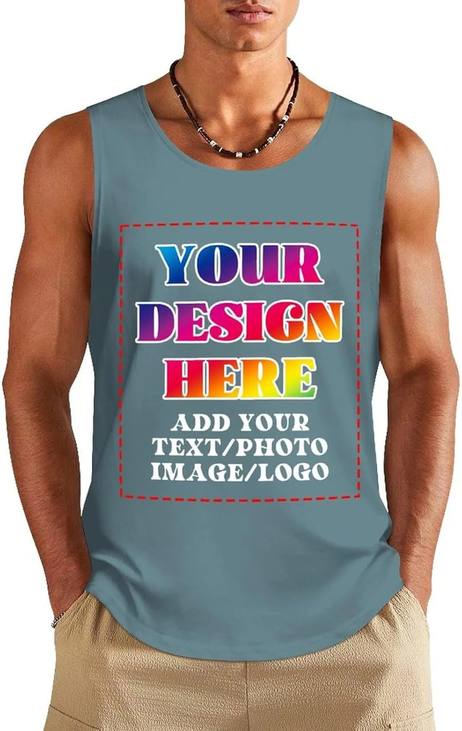 

Кастомный топ для мужчин с принтом PCZEFJAS