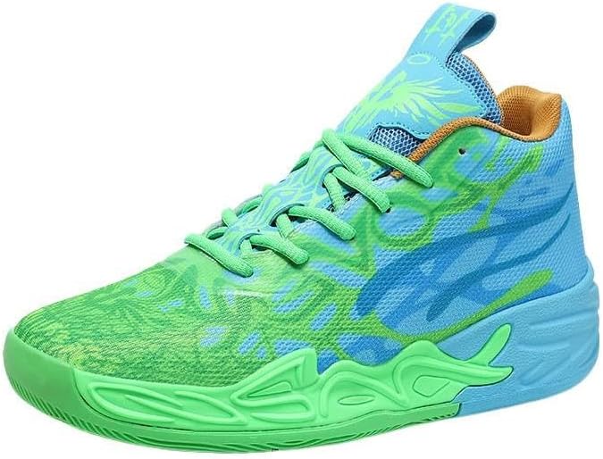 

Мужские высокие кроссовки для баскетбола с сеткой, дышащие, нескользящие, модные для активного отдыха на улице Solastride, зеленый