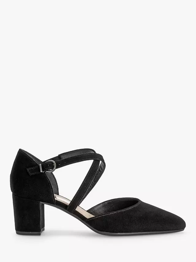 Туфли-лодочки Gabor Gisele Suede Cross Strap, черный