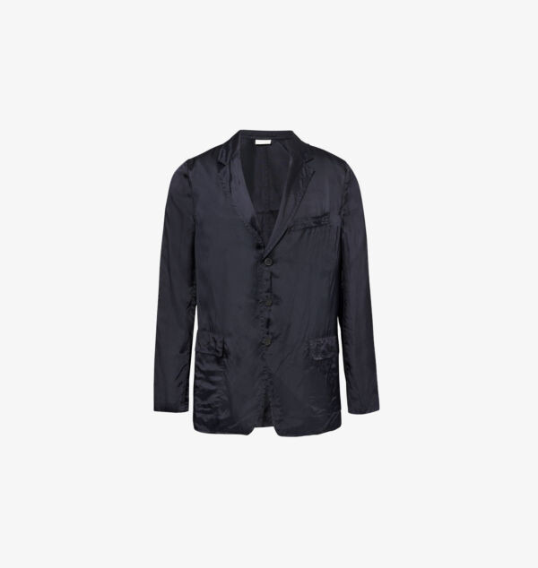 

Однобортный атласный пиджак Bilbo Dries Van Noten, синий