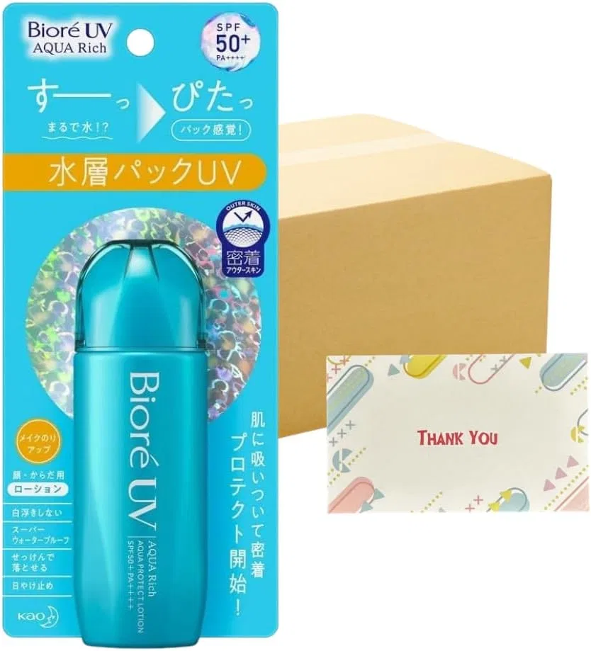 Солнцезащитный лосьон Kao Aqua Rich Aqua Protect Lotion, набор 24 шт., 70 мл Kunutonn