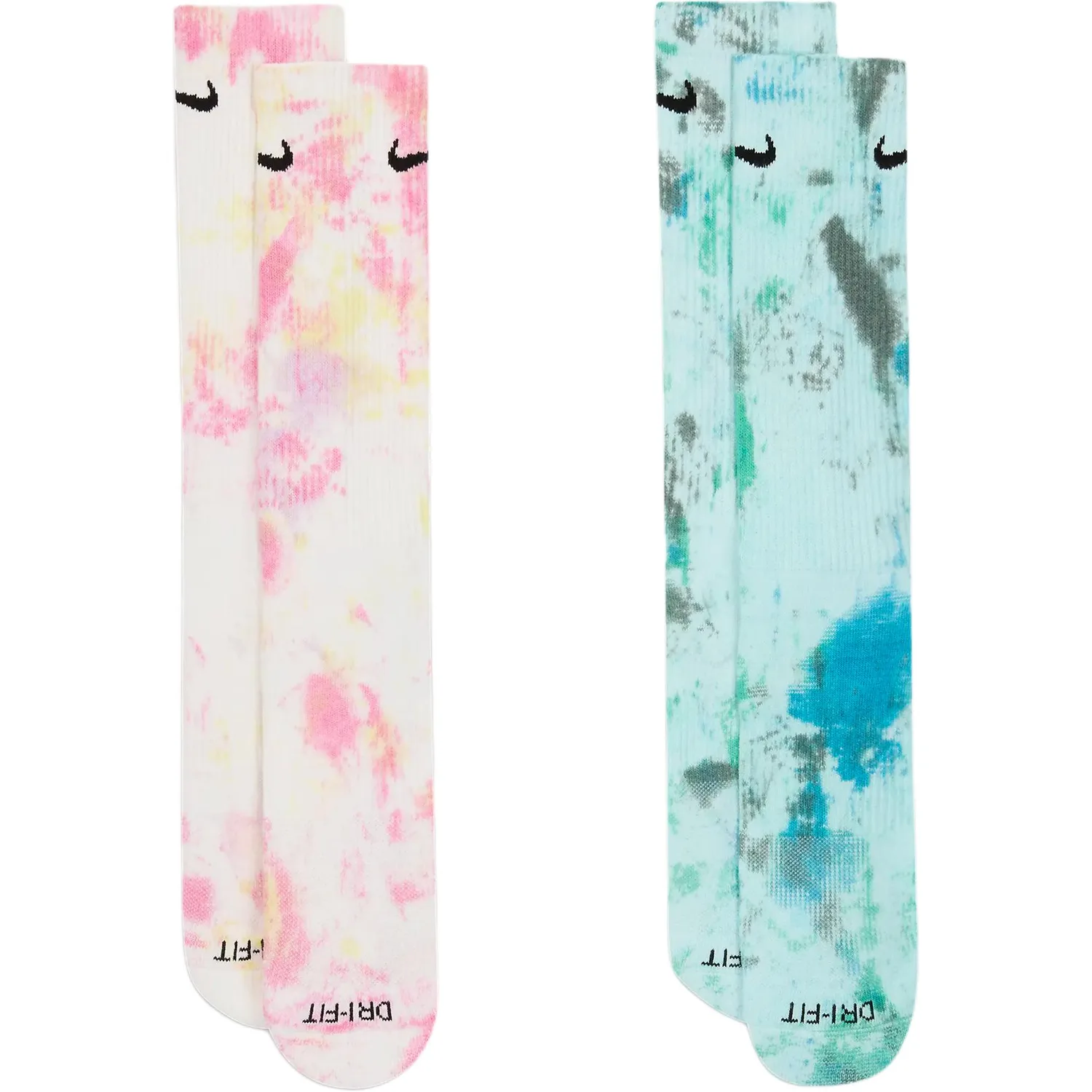 Everyday Plus Cushioned Crew Socks 2 Pairs Nike, 2 pack (розовый+зеленый)