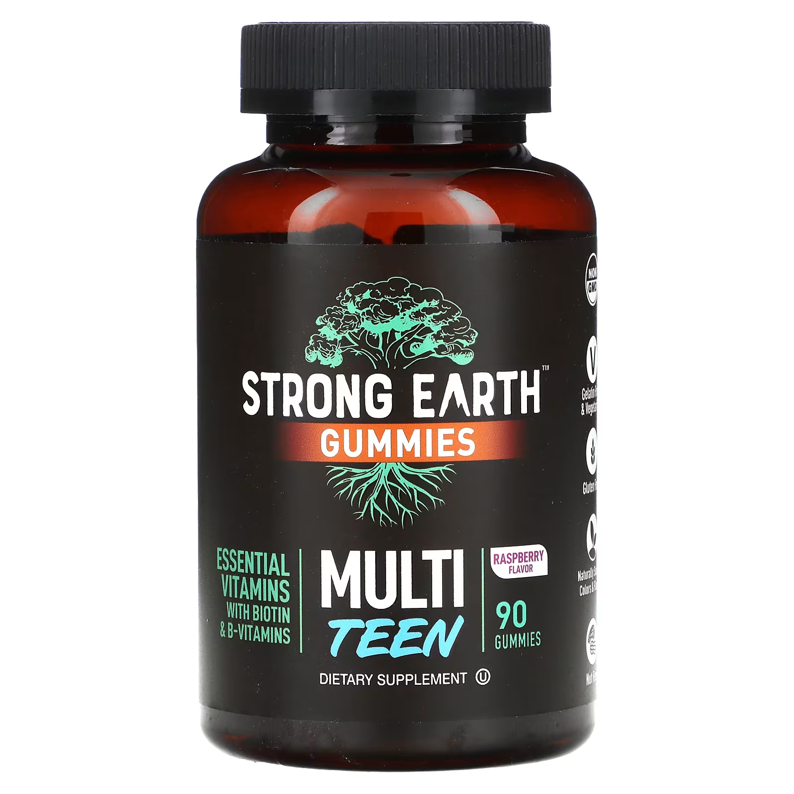 

Добавка YumV's Strong Earth Gummies Multi Teen Raspberry, 90 жевательных конфет