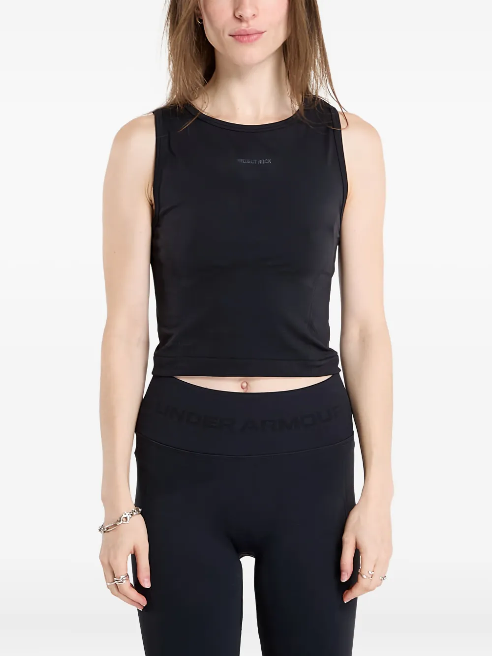 

Топ без рукавов из коллаборации с Project Rock Under Armour, черный