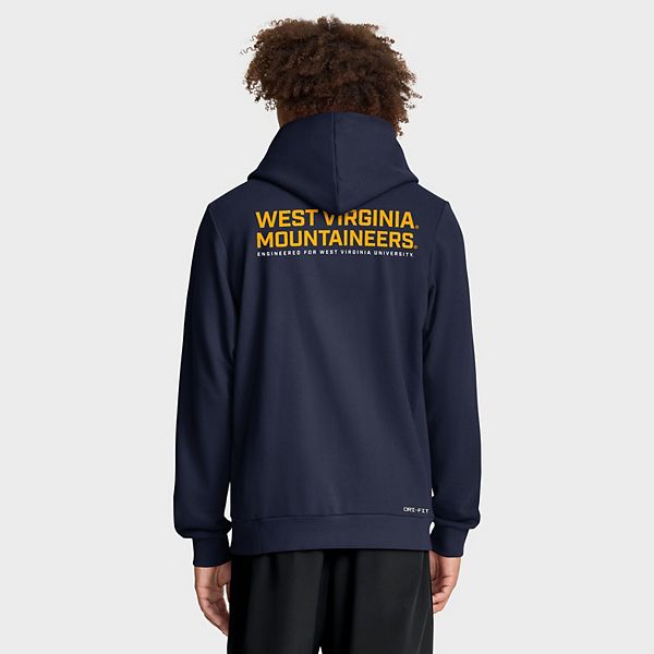 Мужская худи dri-fit full-zip navy west virginia mountaineers 2025 sideline standard issue Nike — фото 3