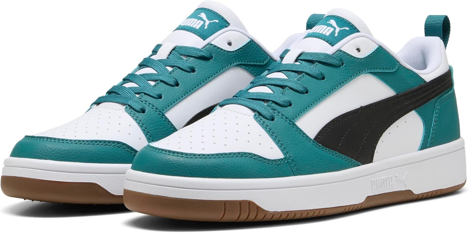 

Мужские низкие кроссовки PUMA, белый/черный/изумрудный