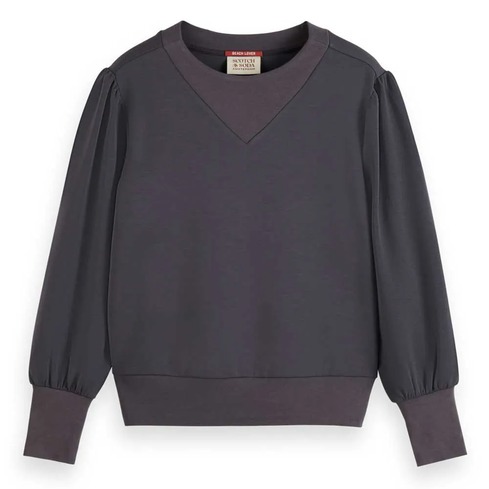 

Толстовка Scotch & Soda Ruched Yoke Seam Modal, серый