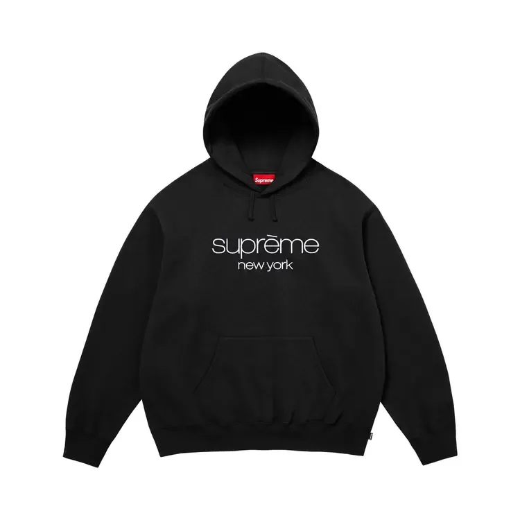 Толстовка Supreme Classic Logo Hooded Sweatshirt, черная