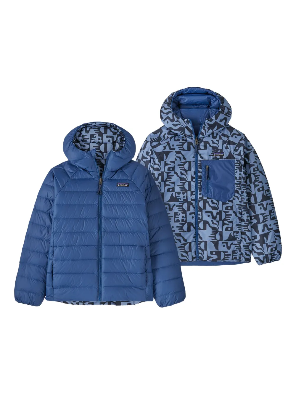 

Двусторонний пуховик Down Sweater Patagonia Kids, синий
