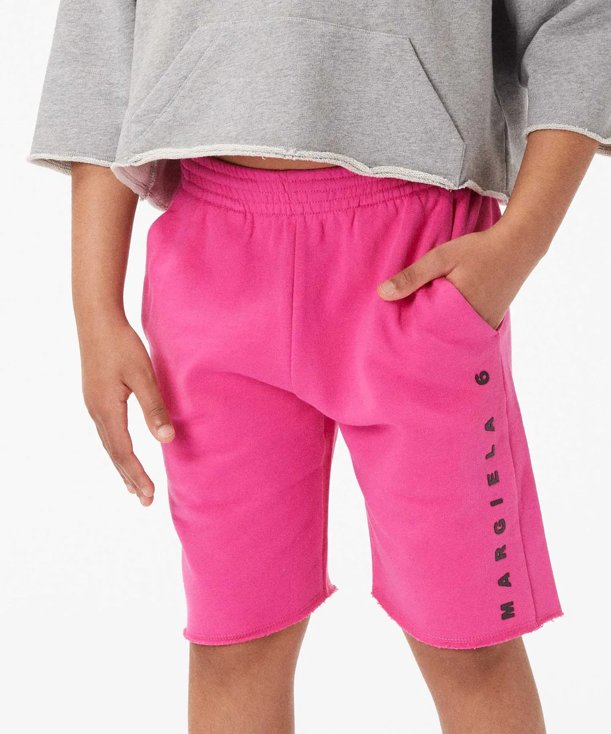 Шорты MM6 Maison Margiela Kids & Junior с логотипом, розовые