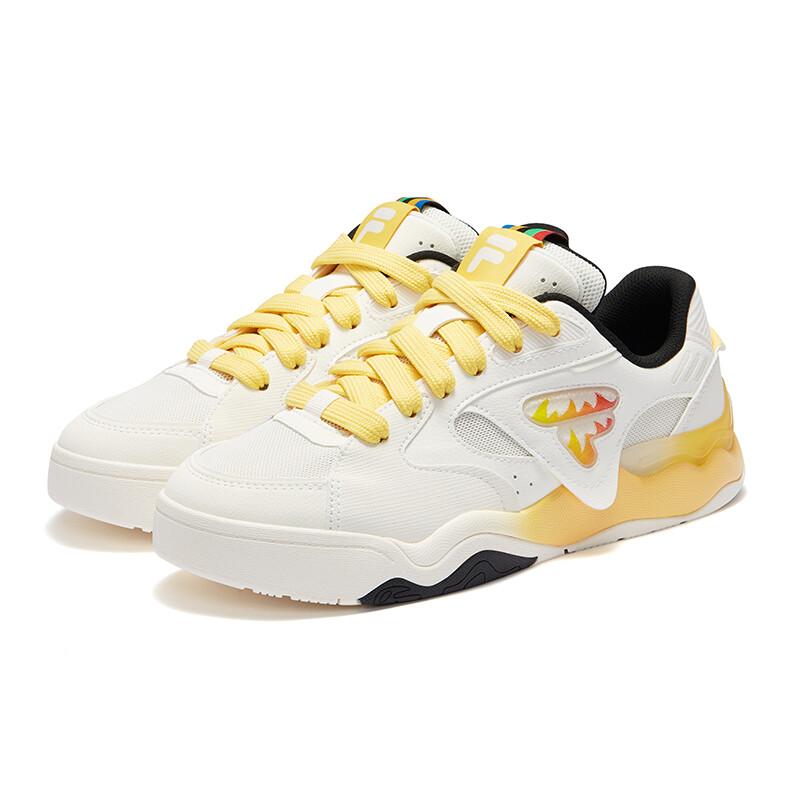 Кроссовки FILA FUSION Kick 2.0 Skateboarding Shoes Men Low-top Snow White / Lemon Yellow, желтый — фото 4