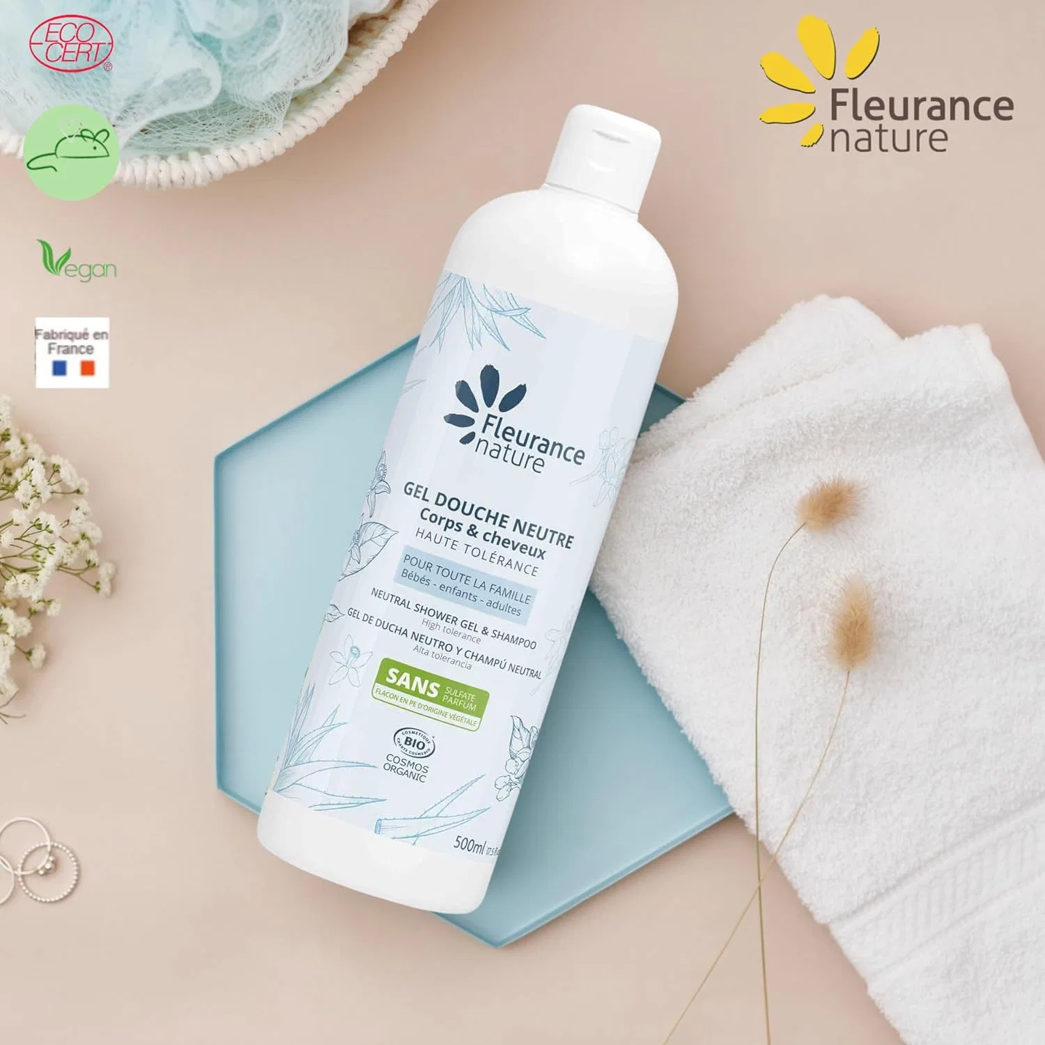 Нейтральный органический гель для душа Fleurance Nature, 500 мл Fleurance Nature — фото 4