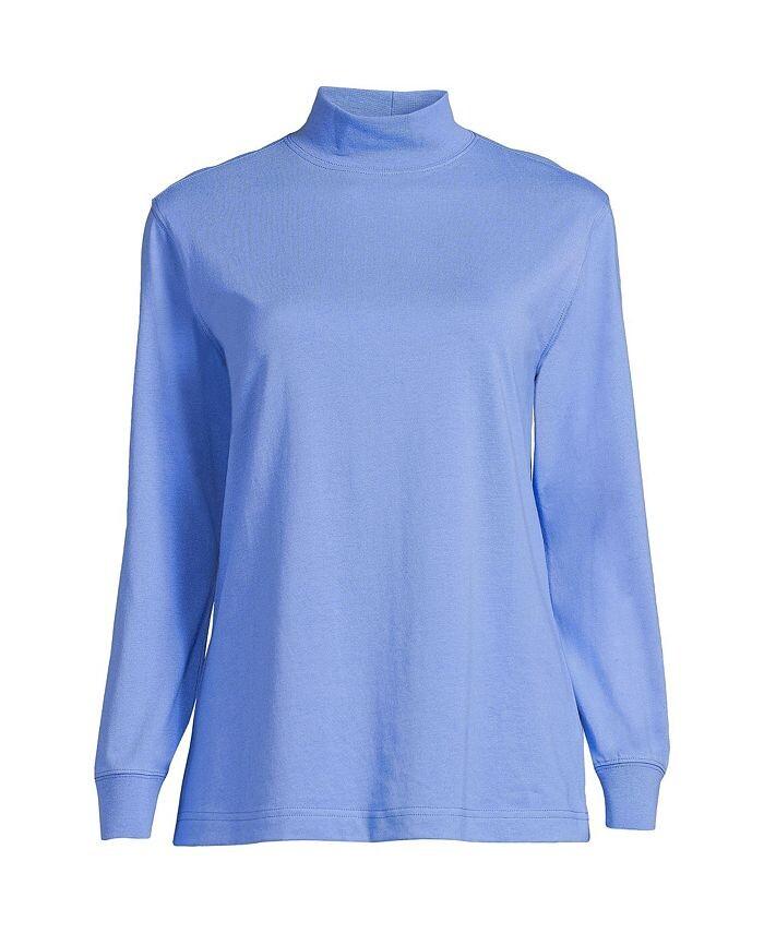 

Женская футболка Super T с длинными рукавами Lands' End, цвет Chicory blue