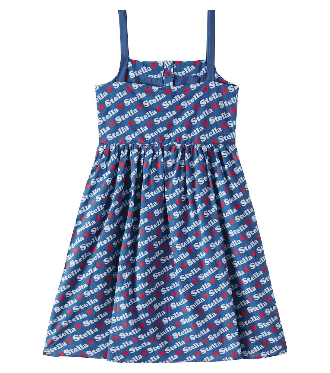 Платье из принтованного хлопка Stella McCartney Kids, Ottanio/Multicolor — фото 3