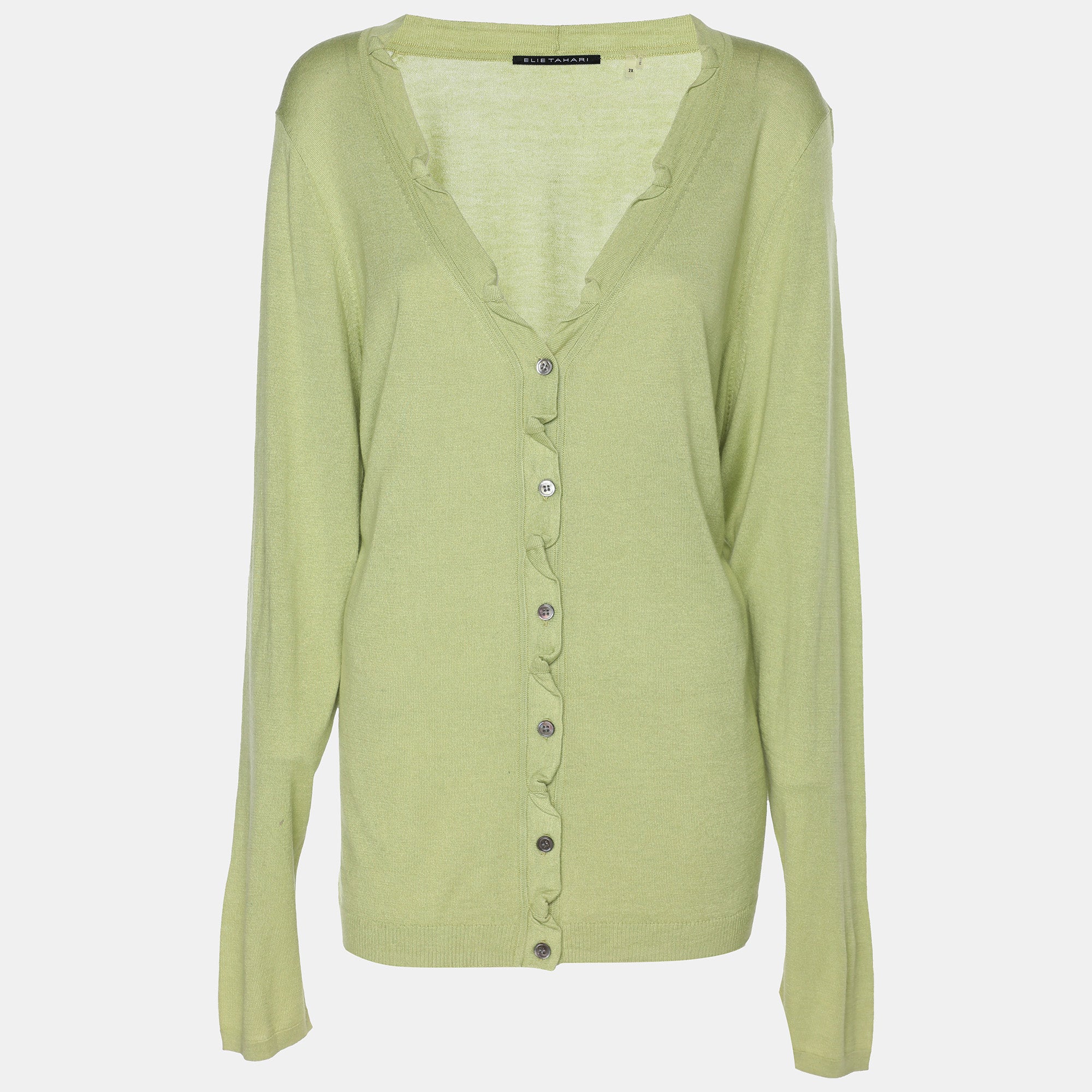 

Elie Tahari Эли Тахари, зеленая трикотажная толстовка Sammy с длинными рукавами