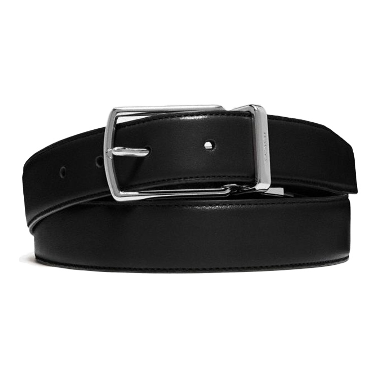 

COACH Кожаный мужской ремень черно-коричневый шириной 3 см, Black/Brown