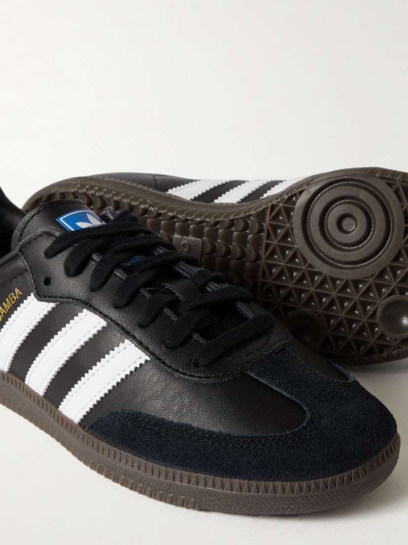 Кроссовки Samba с замшевой отделкой Adidas Originals, черный — фото 4