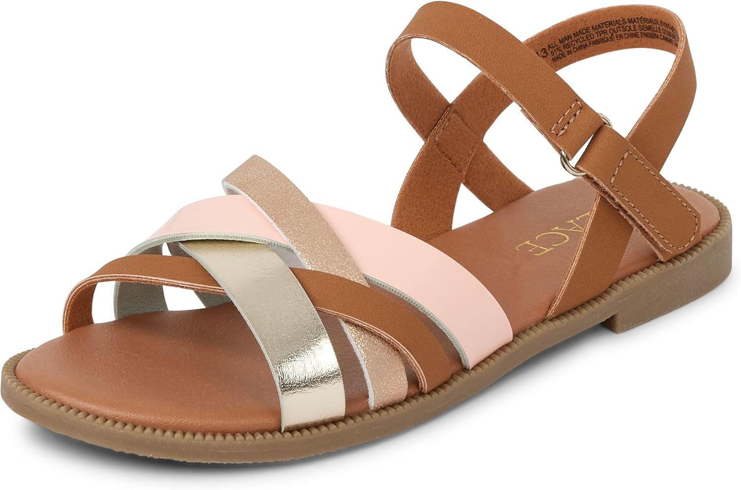 

Детские сандалии для девочек The Children's Place с регулируемым ремешком на щиколотке, розовый