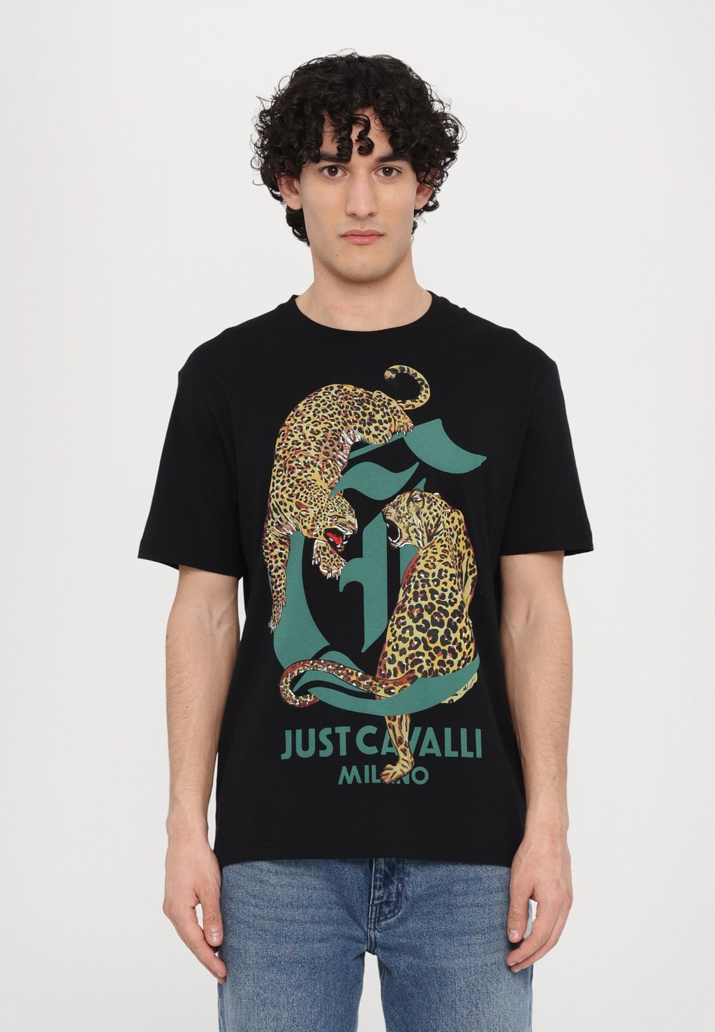 

Футболка с принтом ACID LEOPARD Just Cavalli, черный
