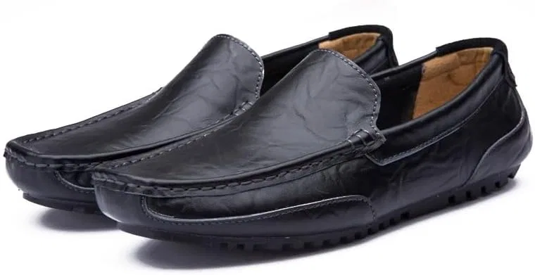 Туфли лоферы с квадратным носком, Men's Loafers, Black PUGHGAETZF — фото 4