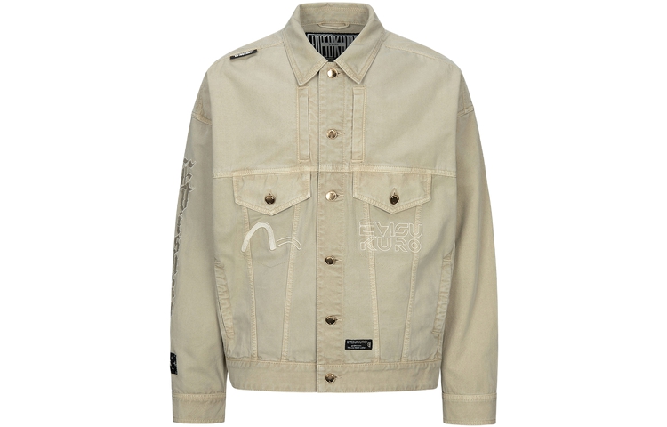 

Куртка мужская серо-зеленая EVISU, Зеленый, Куртка мужская серо-зеленая EVISU
