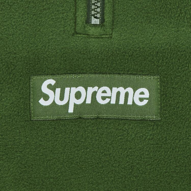 Толстовка Supreme Polartec Facemask Half Zip Hooded Sweatshirt Green, зеленый — фото 2