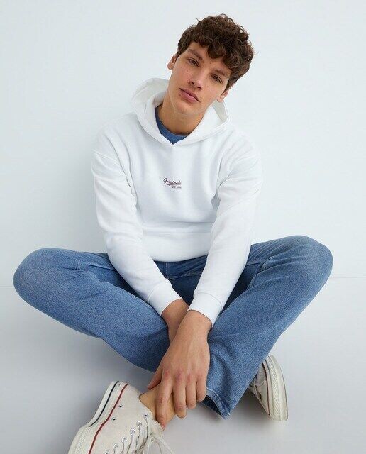 

Мужская толстовка с капюшоном Jack & Jones, белый