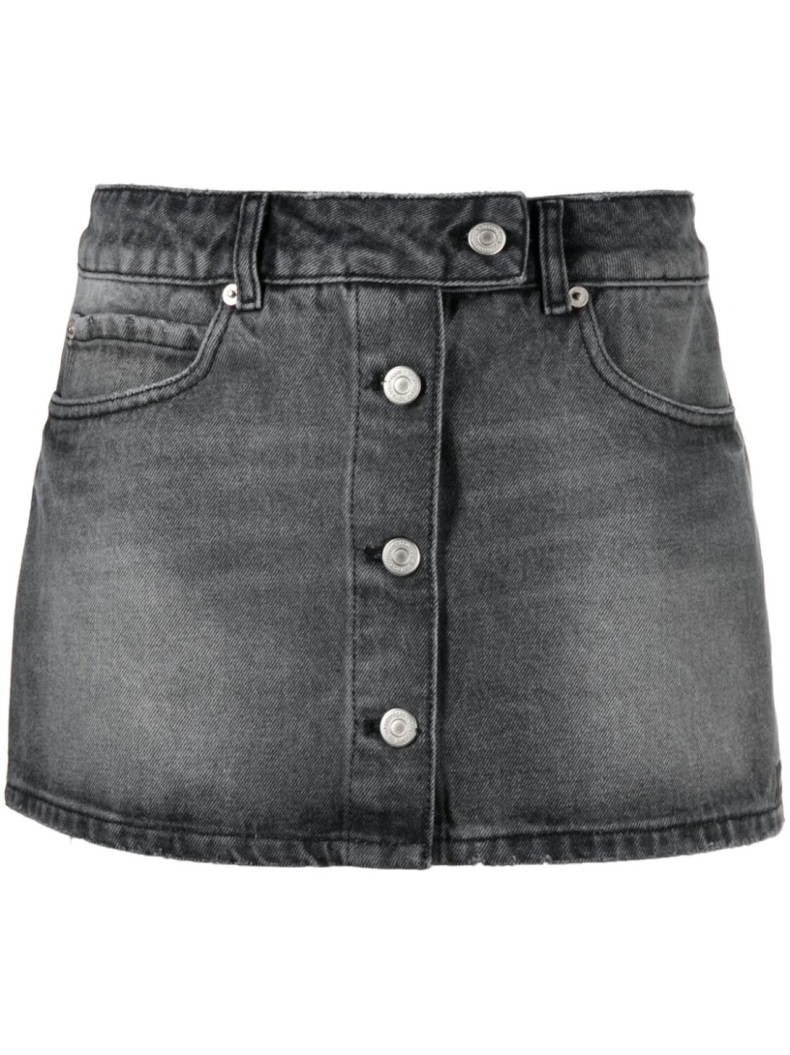 

Courrèges Trucker denim miniskirt, серый
