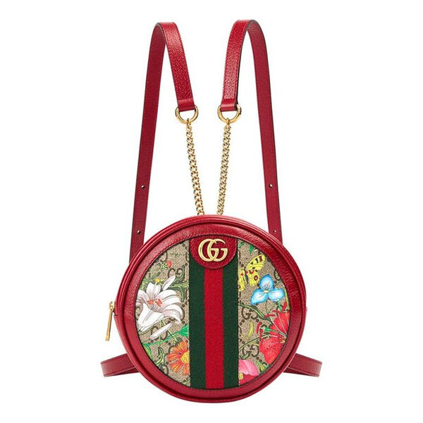 

Сумка ophidia gg flora mini backpack 'red' Gucci, красный