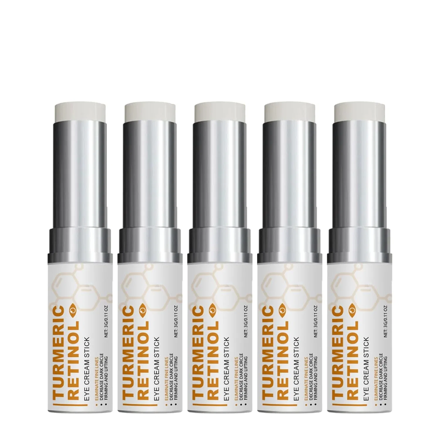 Стик-бальзам для кожи вокруг глаз Lumibalm с куркумой и ретинолом, 5 шт. Yoenbg, 5 Pieces.