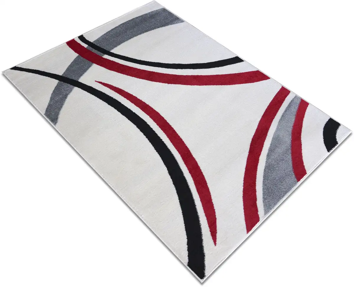 

Ковер мой домашний "Delicia", прямоугольный, современный дизайн, гостиная My home 120х170 см, кремово-красный