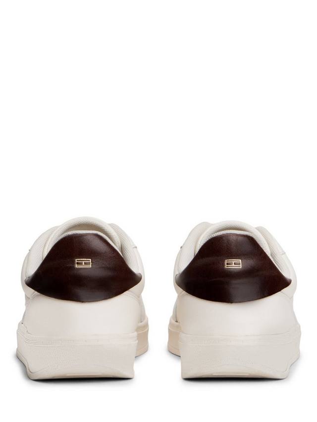 Heritage Shiny Leather Trainers Tommy Hilfiger, Ancient White — фото 4