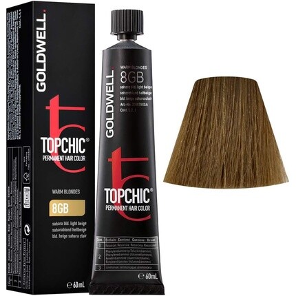 

Краска для волос Topchic 8 ГБ Светло-бежевый блондин 60 мл, Goldwell