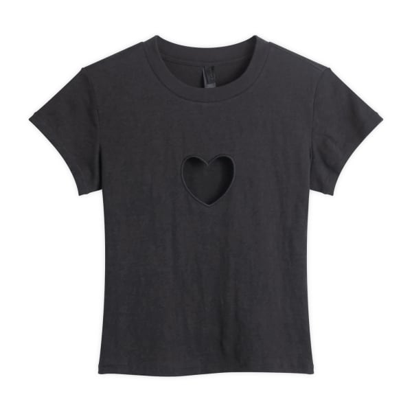 

Детская футболка из трикотажа, которую носили Skims, Washed Onyx