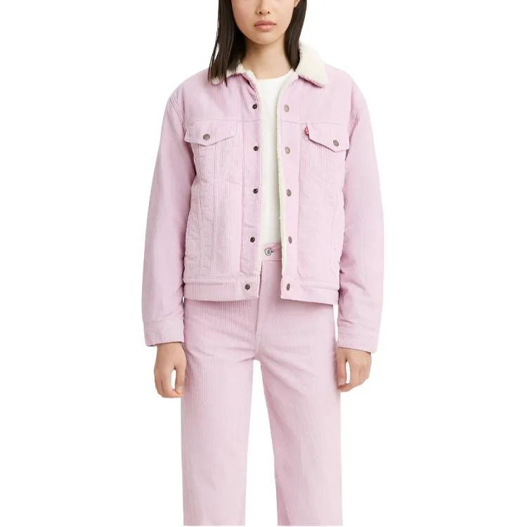 Levi's Velvet feel Coat Women's Levis, розовый фиолетовый — фото 4