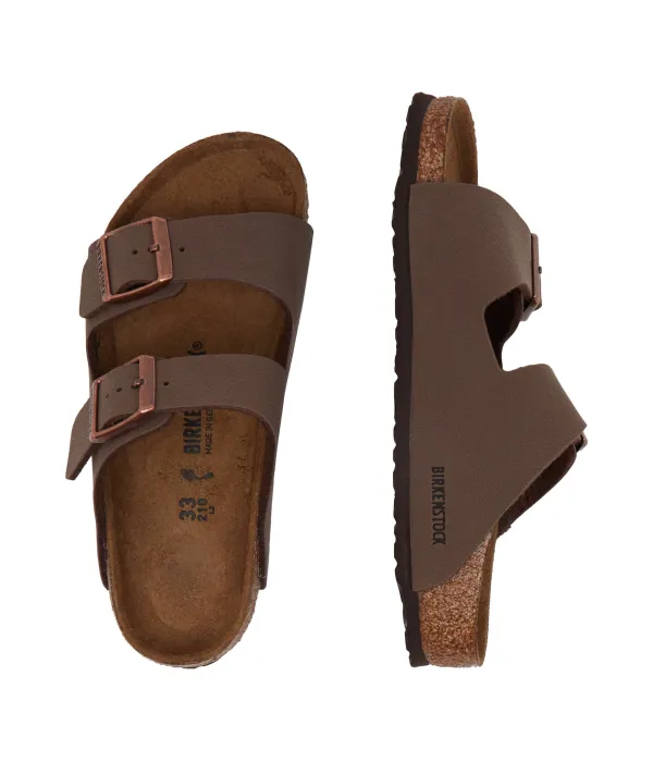 Тапочки из кожи Аризона Narrow fit Birkenstock, коричневый — фото 3