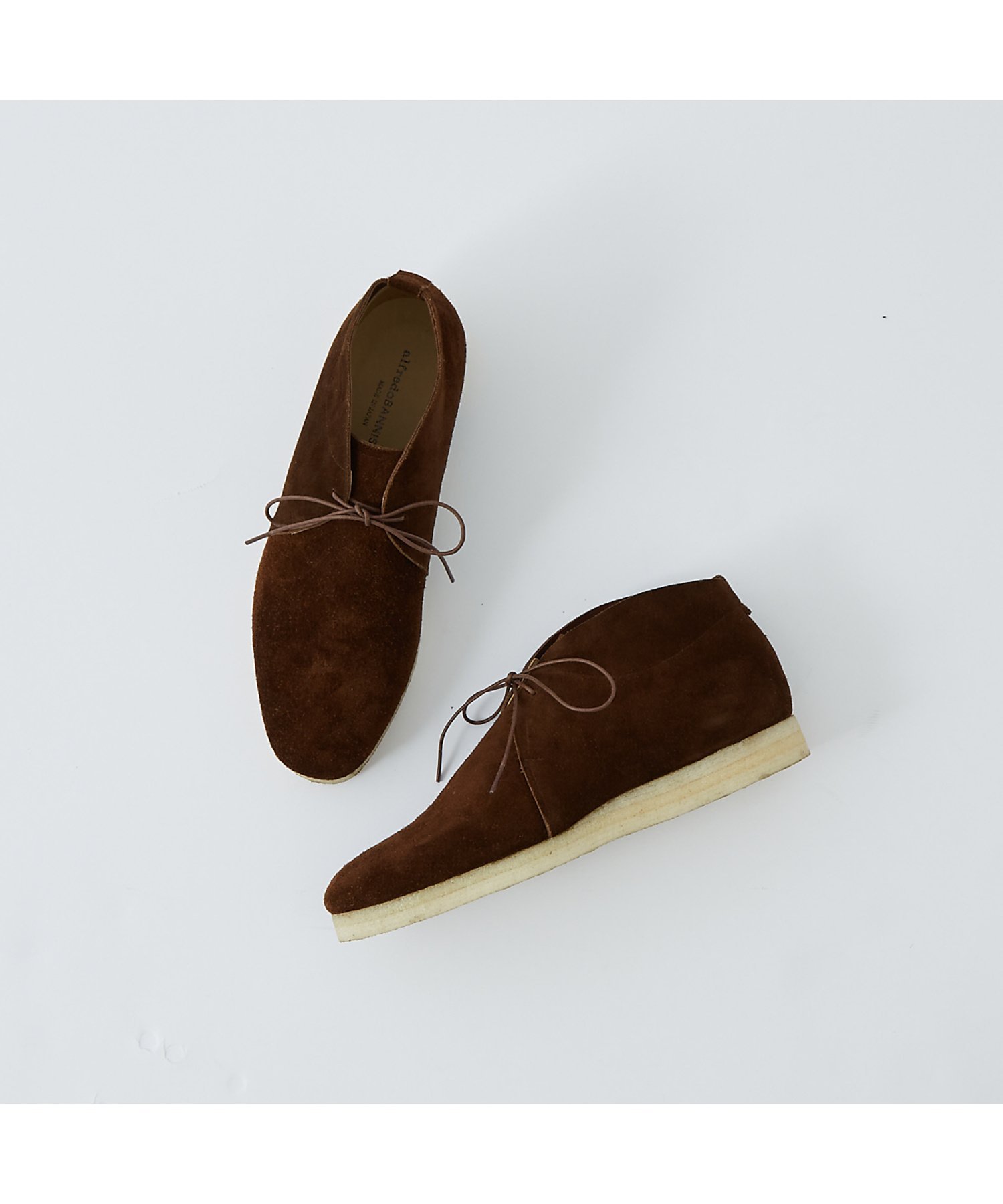 Ботинки-чукка с одной люверсной подошвой из крепа AlfredoBANNISTER, Brown — фото 3