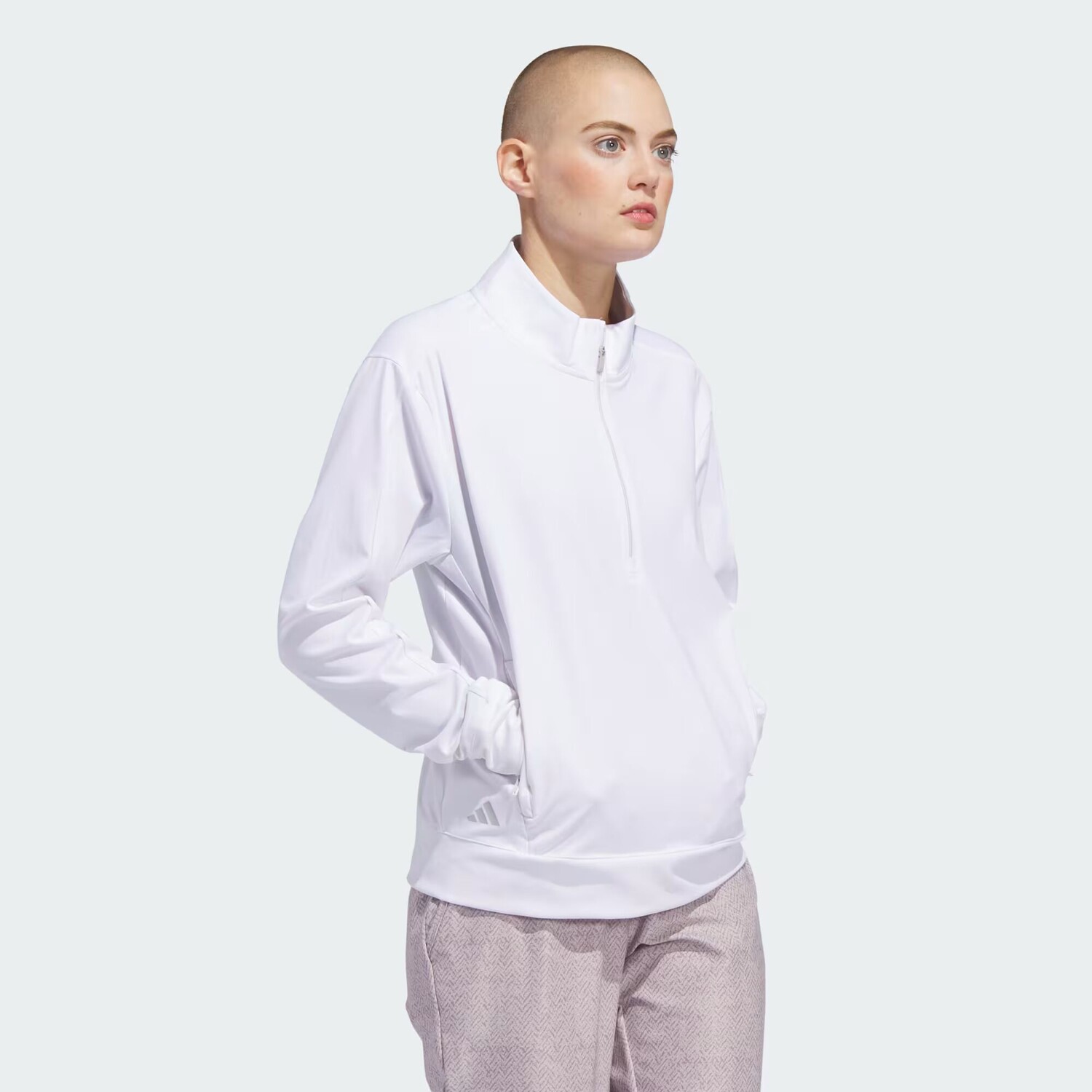 Многослойный топ Ultimate365 с молнией до половины Adidas, цвет White — фото 3
