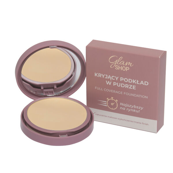 Компактная тональная основа мгновенного действия, средняя, 10 г Glam Shop, цвет średni — фото 3