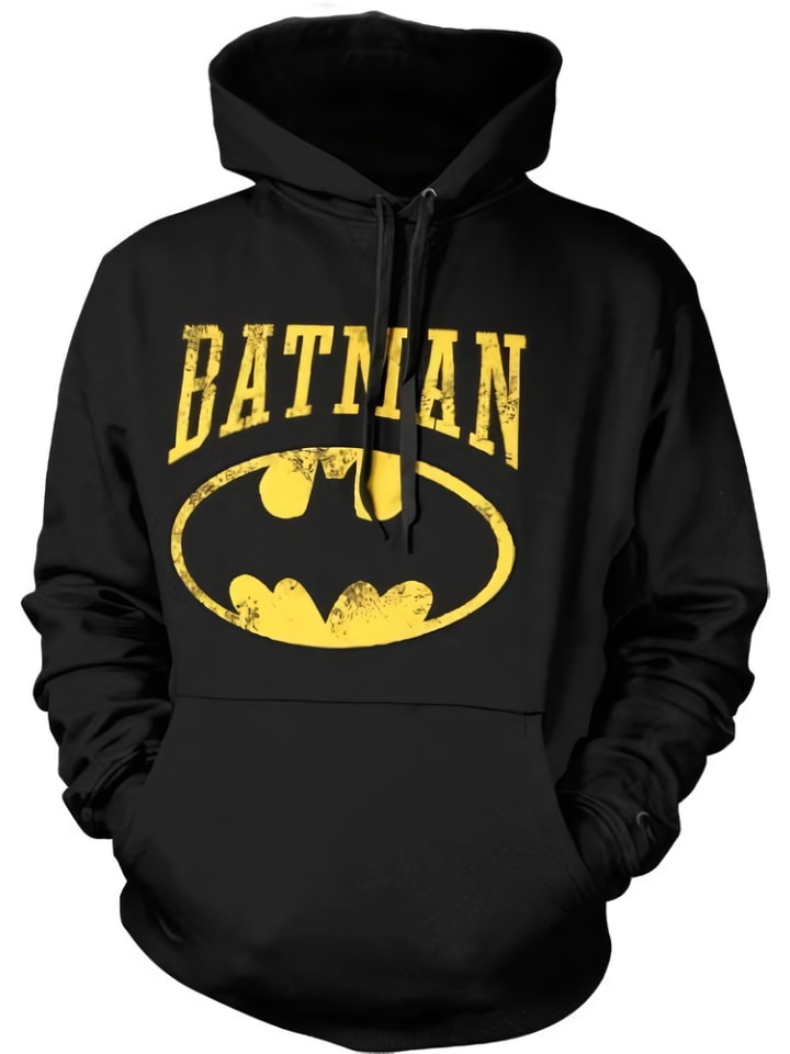 

Толстовка Vintage Big Tall Hoodie черного цвета Batman, Черный, Толстовка Vintage Big Tall Hoodie черного цвета Batman
